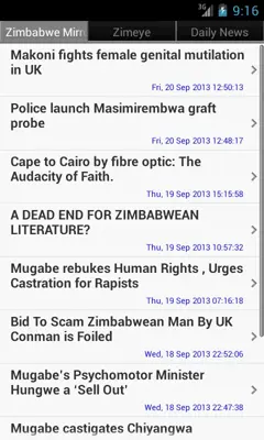 Zimbabwe News android App screenshot 1